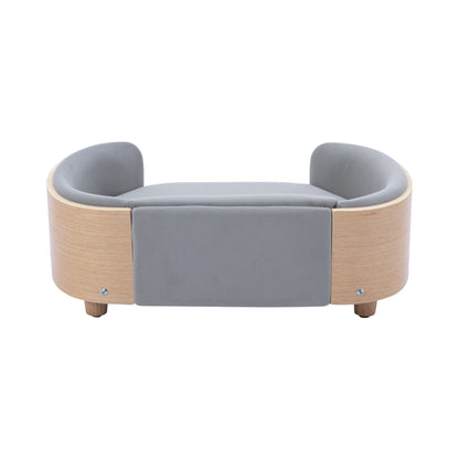 Scandinavian style Elevated Dog Bed Pet Sofa With Solid Wood