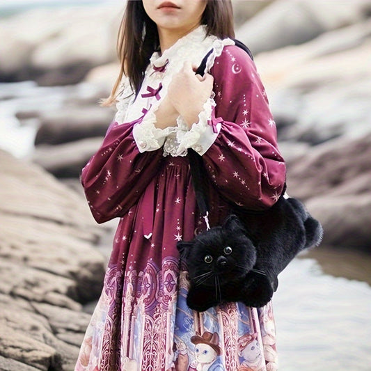 Black Cat Plush Purse ? Kawaii Bag for Girls & Teens