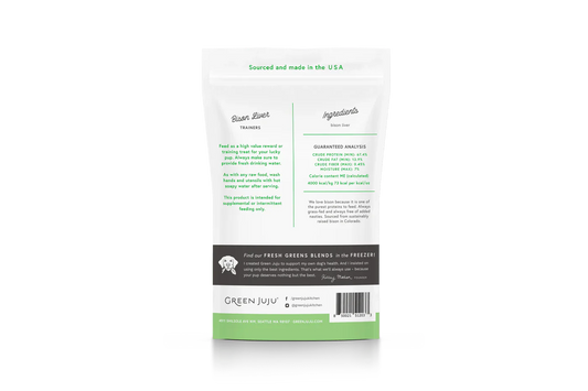 Green Juju Freeze Dried Bison Liver Trainer Treats 3oz 🦬