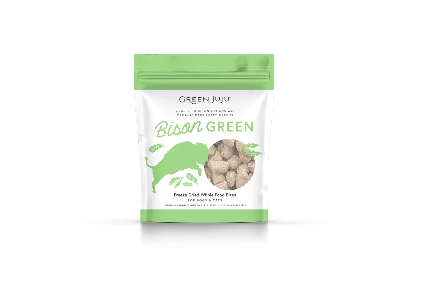 Green Juju Freeze Dried Bison Green Whole Food Bites (6OZ) - Freeze Dried Treats - The Family Pet
