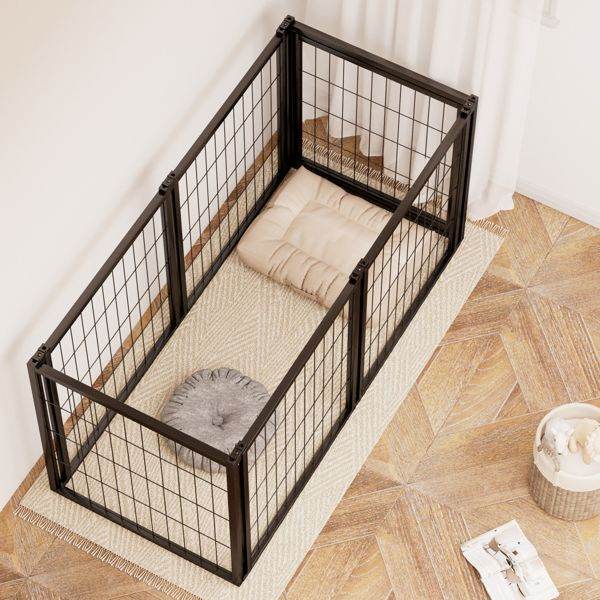 Purrfect Pet Kingdom Black Metal Dog Crate Indoor - Purrfect Pet Kingdom