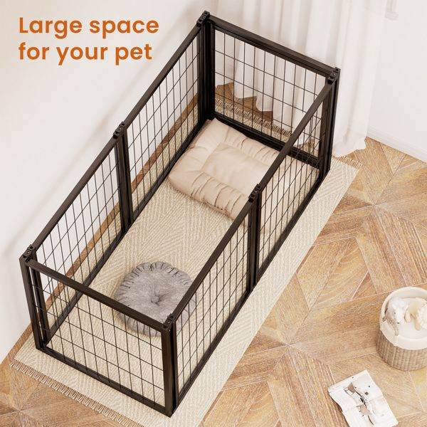 Purrfect Pet Kingdom Black Metal Dog Crate Indoor - Purrfect Pet Kingdom