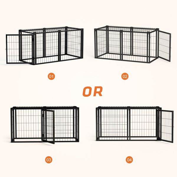 Purrfect Pet Kingdom Black Metal Dog Crate Indoor - Purrfect Pet Kingdom