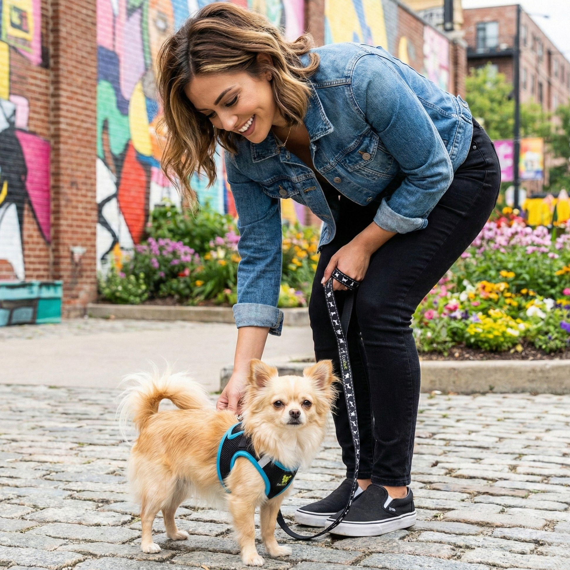 Purrfect Pet Kingdom EcoBark Step In Dog Harness - XXXS to Small Breeds- Reflecti (Large (17 to 19 lbs)) - Premium Dog Harnesses