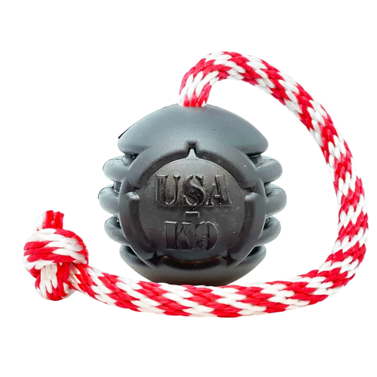 USA-K9 Magnum Stars and Stripes Rubber Dog Toy | K9 Handler