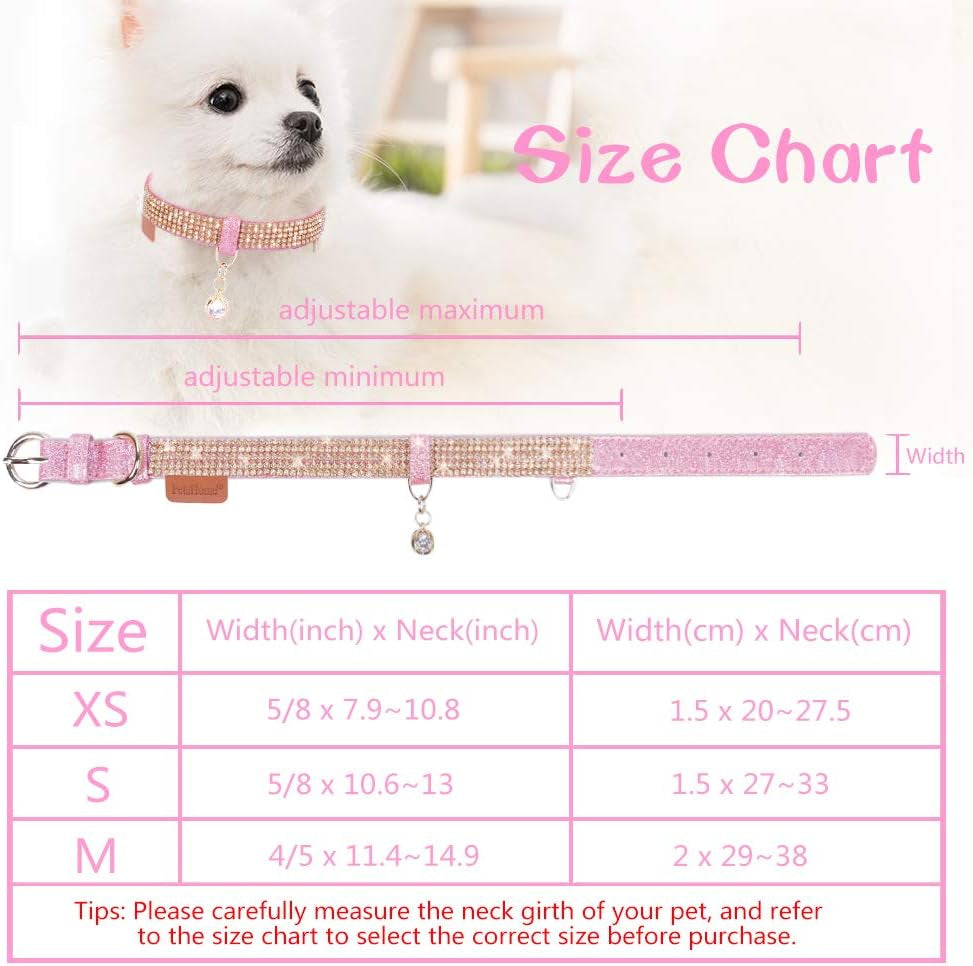 Pink bling cat collar with charm and adjustable sizing for stylish pets