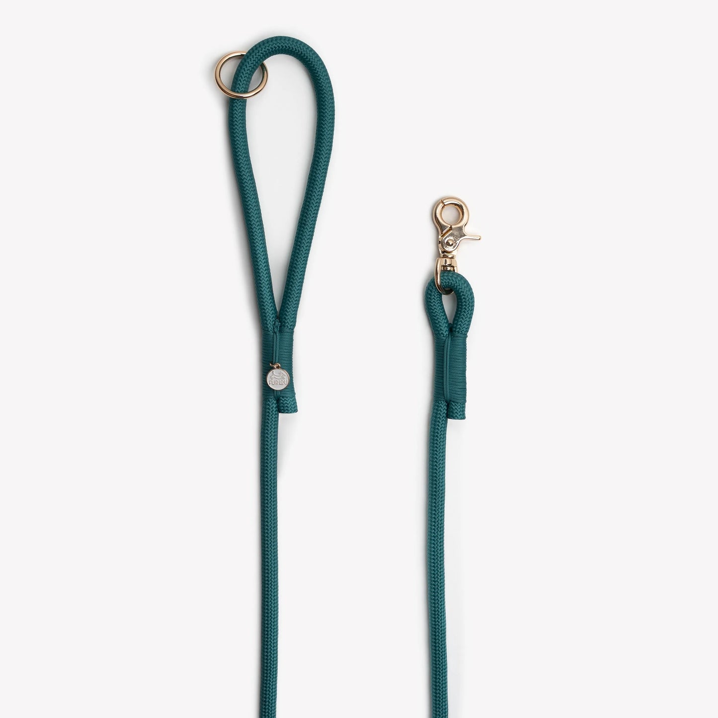 Blue braided rope leash by FURLOU, 30.00 variant, perfect for stylish dog walks and outdoor adventures.