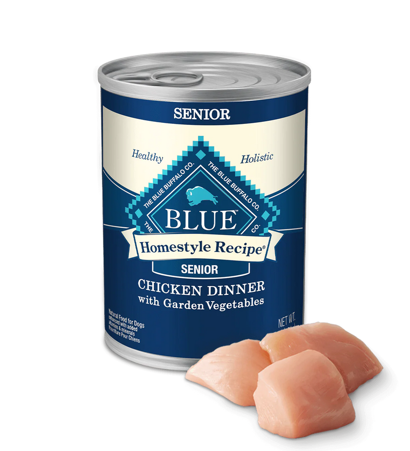 Blue Buffalo Senior Wet Dog Food - Chicken Dinner 12oz - Purrfect Pet Kingdom