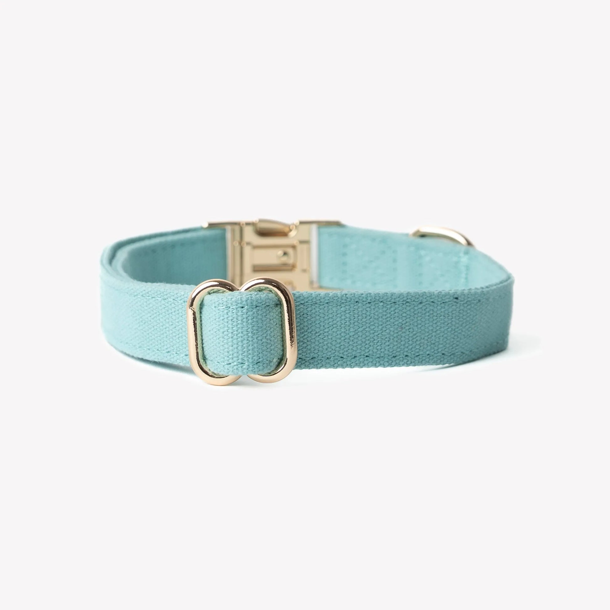 Blue canvas dog collar by Purrfect Pet Kingdom, available in small, medium, and large sizes, perfect for stylish pets.