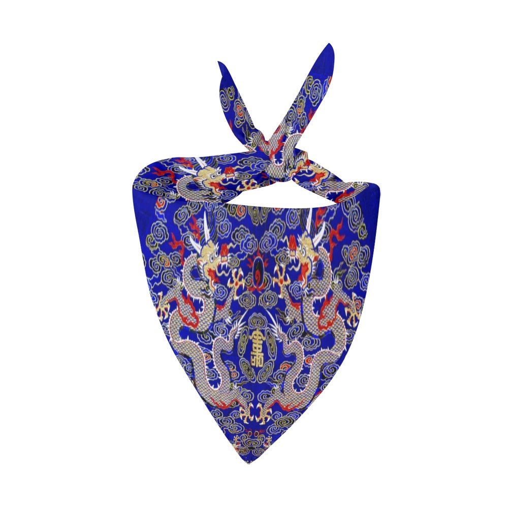 Pet Apparel Blue Imperial Dragon Double-Sided Bandana Essent - main product image for pet apparel