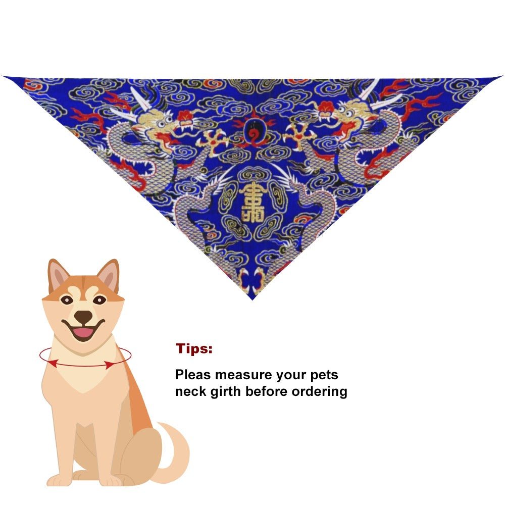 Pet Supply Blue Imperial Dragon Scarf for Daily Use Essentia - detail product image for pet supply