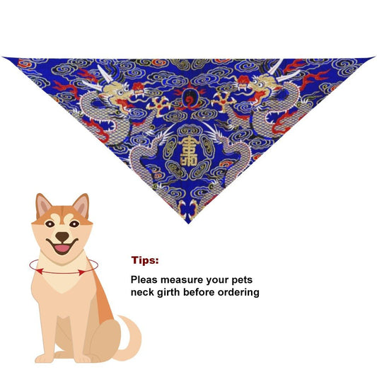 Pet Supply Blue Imperial Dragon Scarf for Daily Use Essentia - detail product image for pet supply