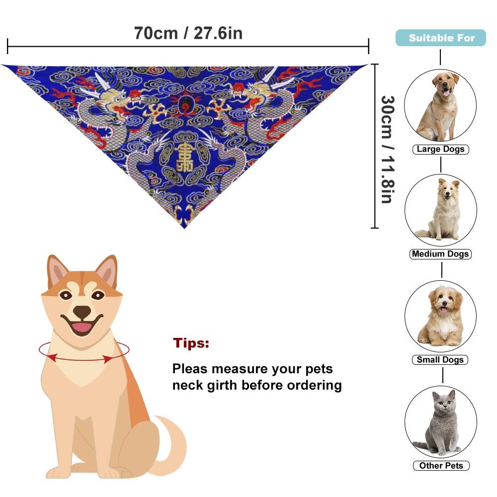 Pet Supply Blue Imperial Dragon Scarf for Daily Use Essentia - lifestyle product image for pet supply