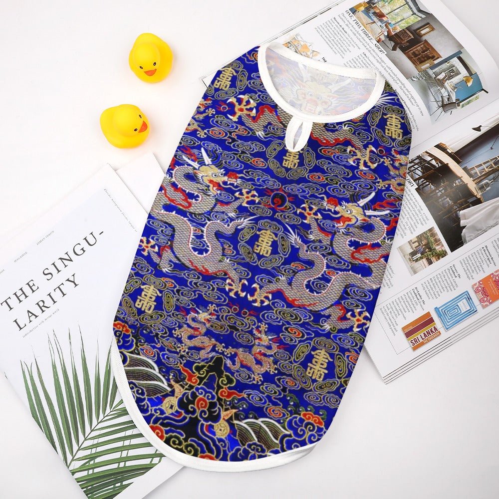 Pet Supply Blue Imperial Dragon Vest for Daily Use Essential - close up product image for pet supply