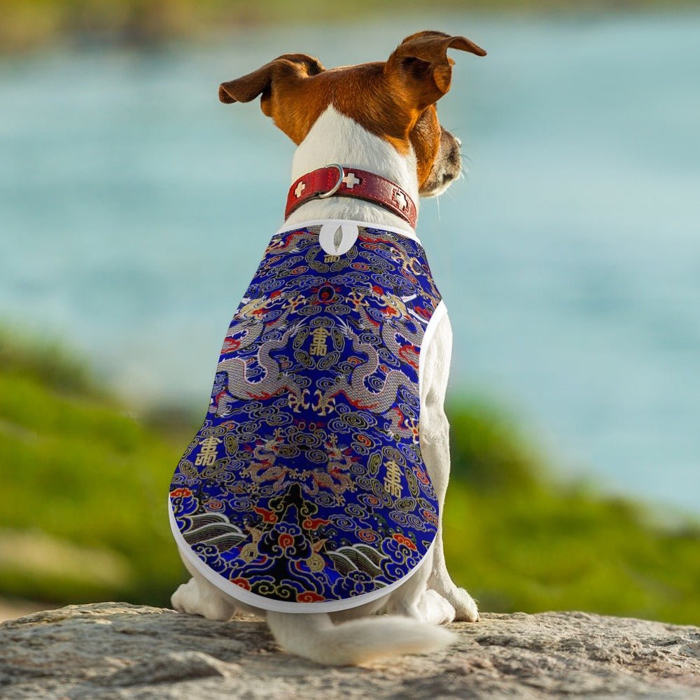 Pet Supply Blue Imperial Dragon Vest for Daily Use Essential - size and texture image for pet supply