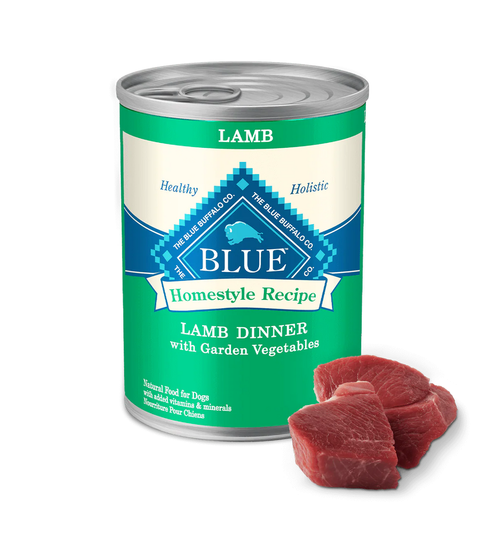 Blue Buffalo Adult Homestyle Lamb, Brown Rice & Garden Vegetables Wet Dog Cans (12.5oz)