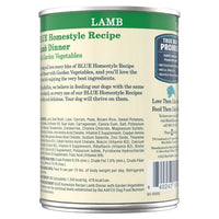 Blue Buffalo Adult Homestyle Lamb, Brown Rice & Garden Vegetables Wet Dog Cans (12.5oz)