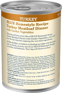 Blue Buffalo Adult Homestyle Turkey Meatloaf with Garden Vegetables Wet Dog Cans (12.5oz)