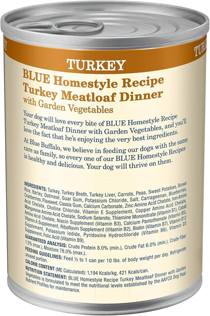 Blue Buffalo Adult Homestyle Turkey Meatloaf with Garden