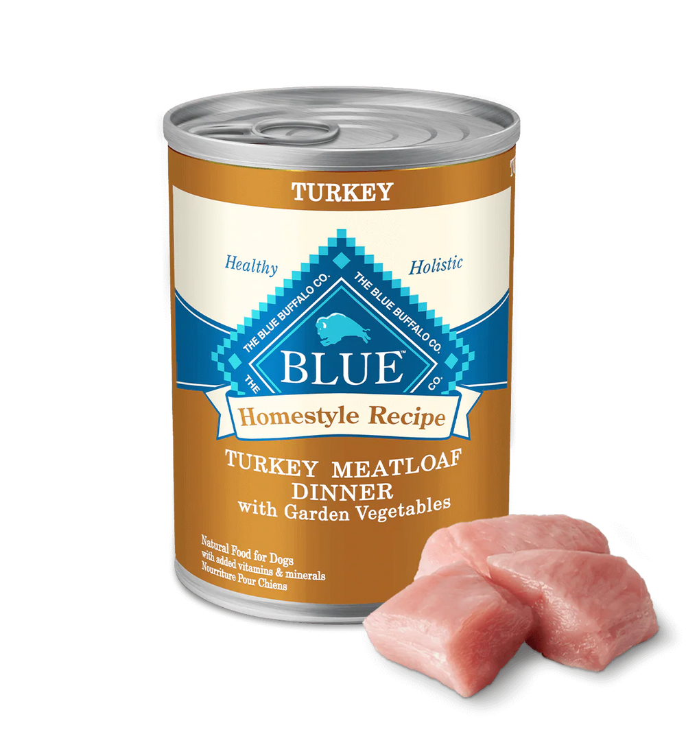 Blue Buffalo Adult Homestyle Turkey Meatloaf with Garden Vegetables Wet Dog Cans (12.5oz)