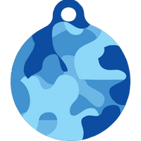 Camo Blue HD Dog ID Tag