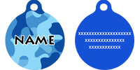 Camo Blue HD Dog ID Tag