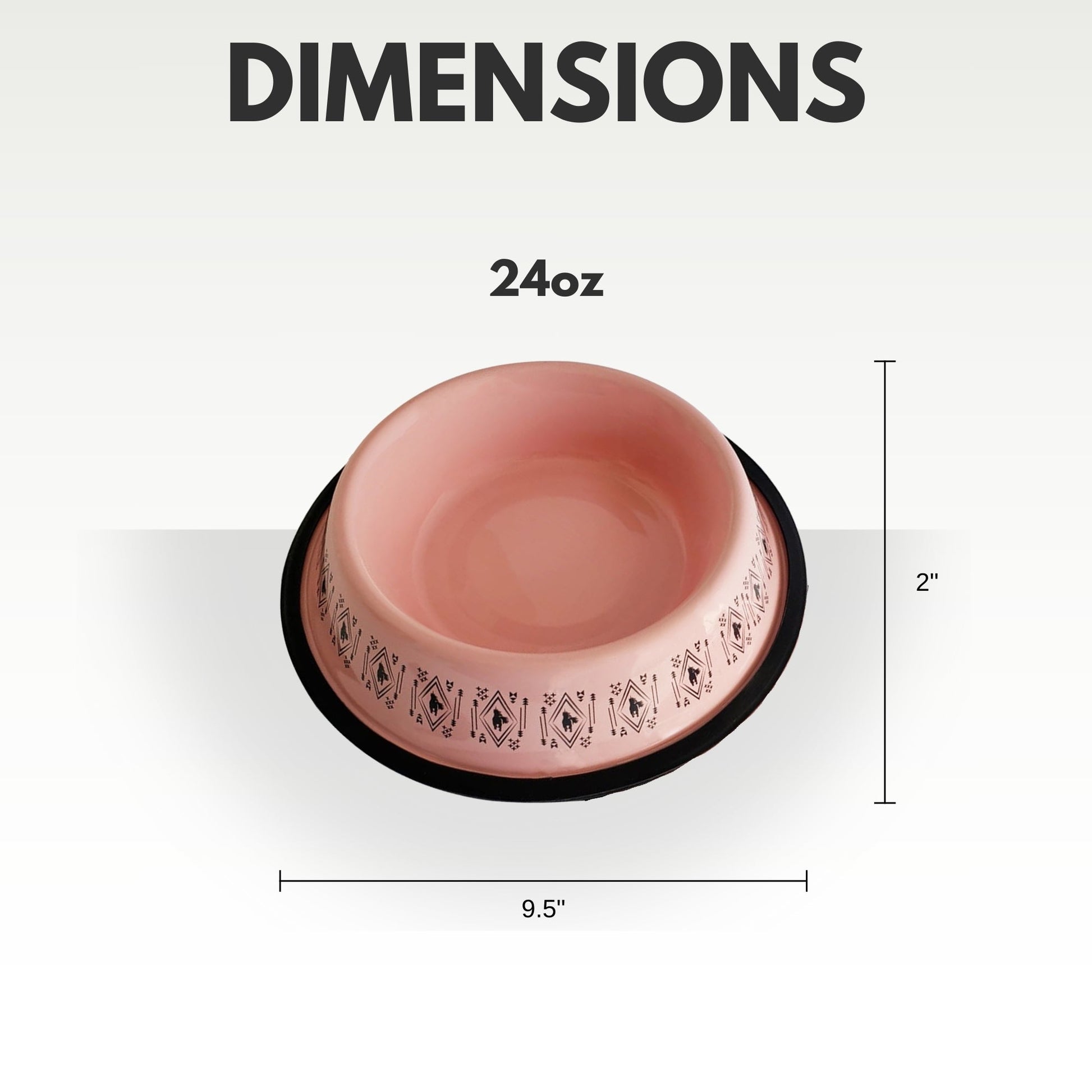 Pink Stainless Steel Pet Bowl with Non-Slip Base, a durable dog food bowl for large dogs