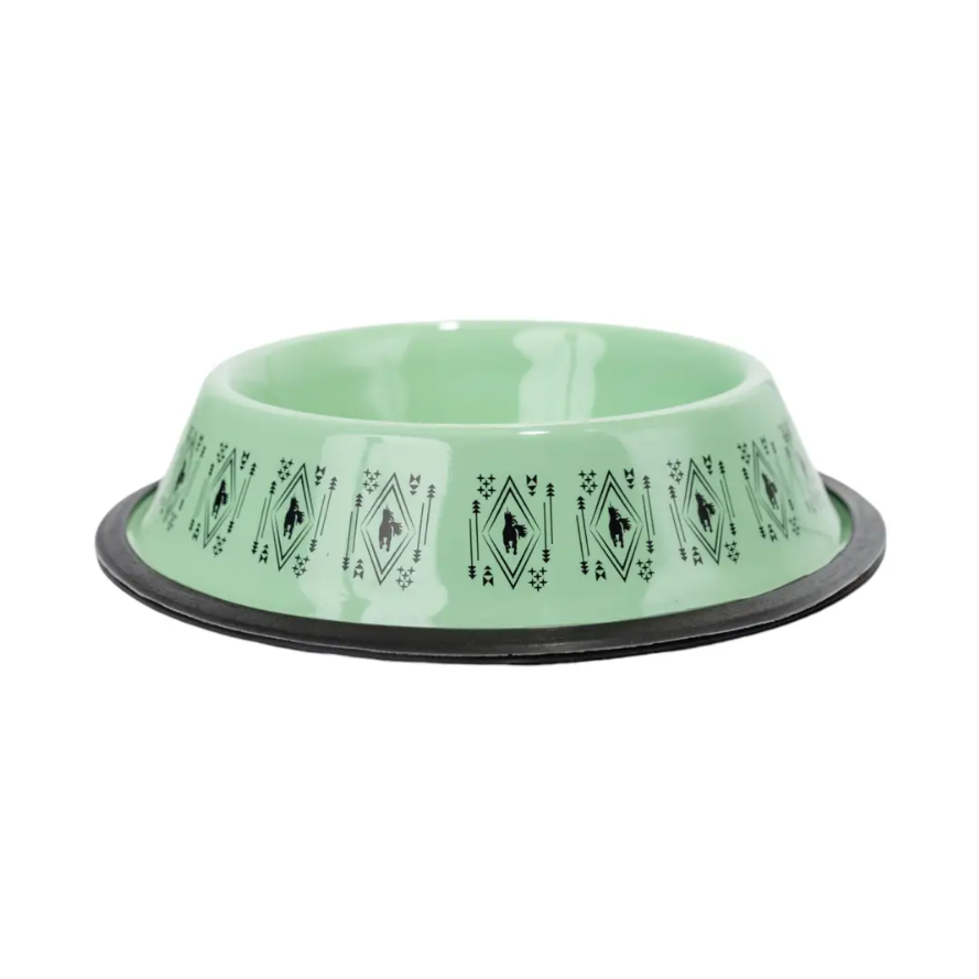 Mint Green Stainless Steel Pet Bowl with Rubber Base, durable dog food bowl for large dogs