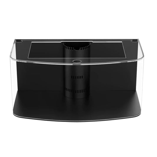 Display Model | 215g Seamless Glass Bowfront Reef-Ready Aquarium Set in Abyss Black