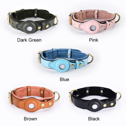 Leather Anti - Lost Dog Collar - Pet GPS Tracking Collar - Mimarta