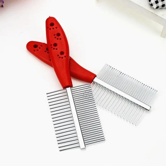Purrfect Pet Kingdom Pet Dematting Comb with Comfortable Grip Red Purrfect Pet Kingdom