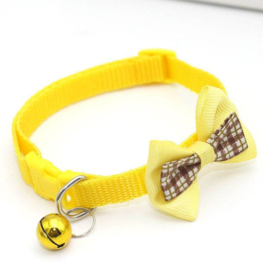 Purrfect Pet Kingdom Breakaway Cat Collar with Bell M Yellow Purrfect Pet Kingdom