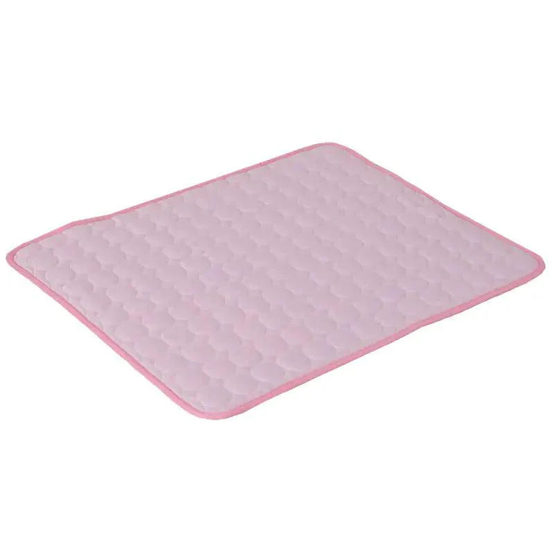 Pink MANDOTOS breathable pet cooling bed with a soft, quilted surface for ultimate comfort