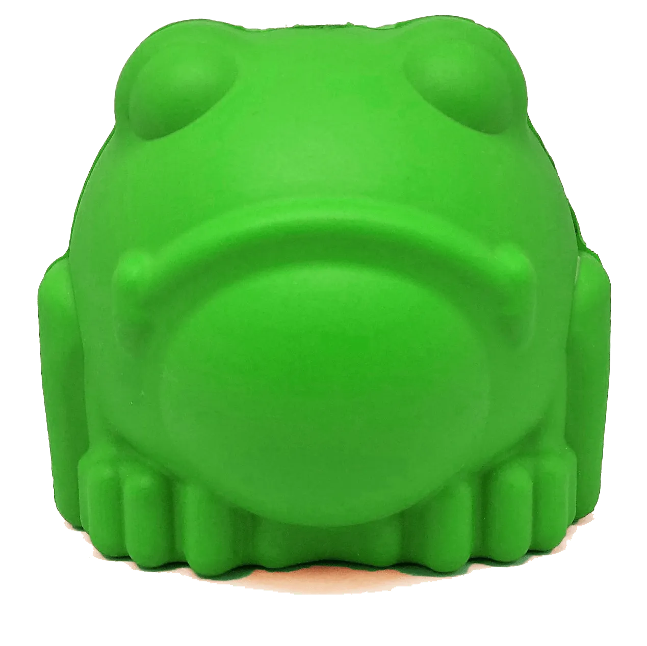 Bull Frog Dog Chew Toy & Treat Dispenser by SodaPup, USA made, green color, ideal for dogs, priced at $7.99.