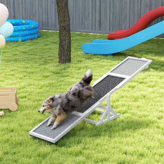 Purrfect Pet Kingdom Buy Dog Agility Ramp and Seesaw Set as picture Purrfect Pet Kingdom