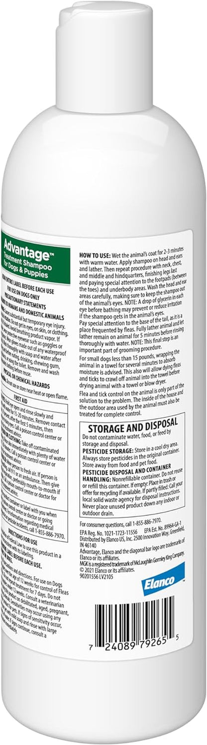 Flea And Tick Shampoo Dogs Puppies 12 Oz 🛁