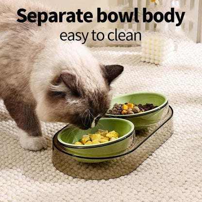 Transparent Cat Food Bowl Pet Bowl Dog Bowl Drinking Eating