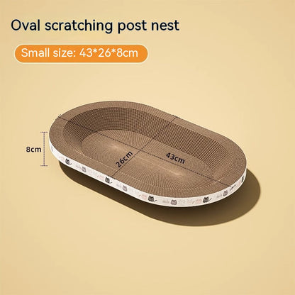 Purrfect Pet Kingdom Cat Scratch Board And Cat Nest Integrated, Wear-resistant An (Cat Scratch Board, Round Small Size) - Premium Cat Scratching