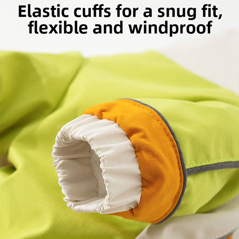 Reflective Color Block Dog Jumpsuit, Waterproof Four-legged