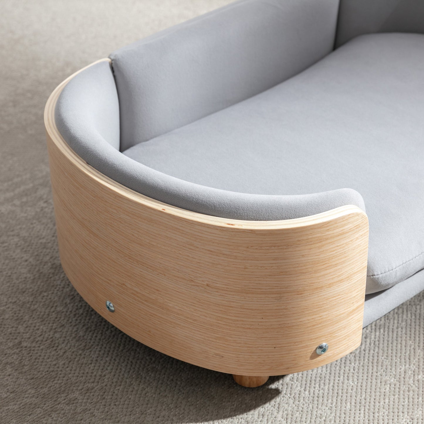 Scandinavian style Elevated Dog Bed Pet Sofa With Solid Wood