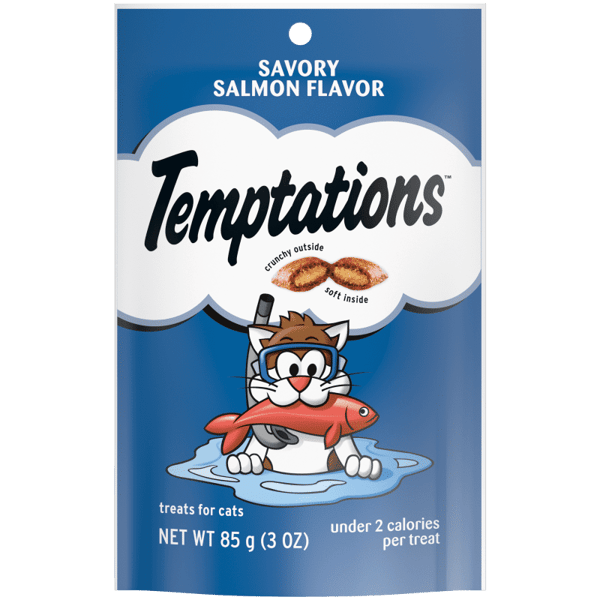 Temptations Savory Salmon Cat Treat - Temptations Cat Treats - The Family Pet