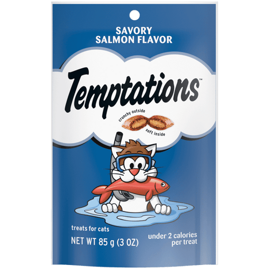 Temptations Savory Salmon Cat Treat - Temptations Cat Treats - The Family Pet