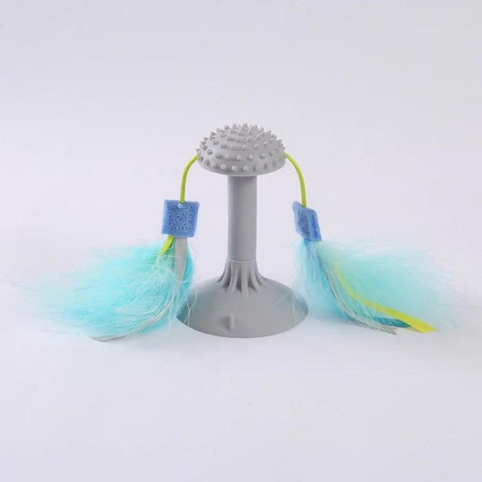 Pet Toys Relaxation Double Haired Prick Head Suction Cup Cat