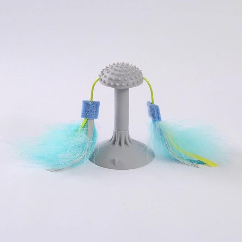 Pet Toys Relaxation Double Haired Prick Head Suction Cup Cat