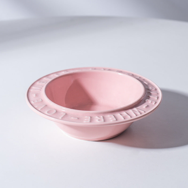 Ceramic Elevated Cat Bowl for Healthy Neck and Spine Relief