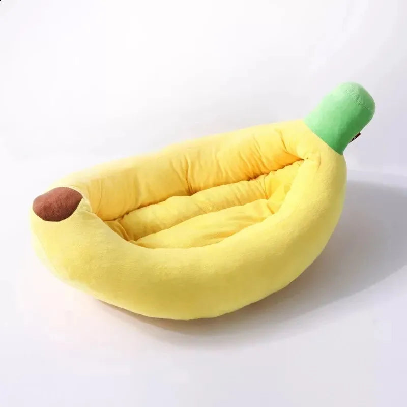Pet Bed - Washable Banana Shaped Kennel for Small Dogs & Cats