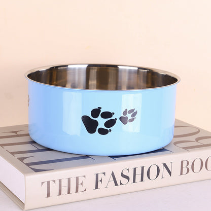 Stainless Steel Dog Bowl Large Capacity Anti-tumble Cat Bowl