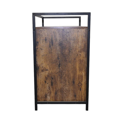 Rustic Brown Wooden Cat Litter Box Enclosure, Spacious Hidde