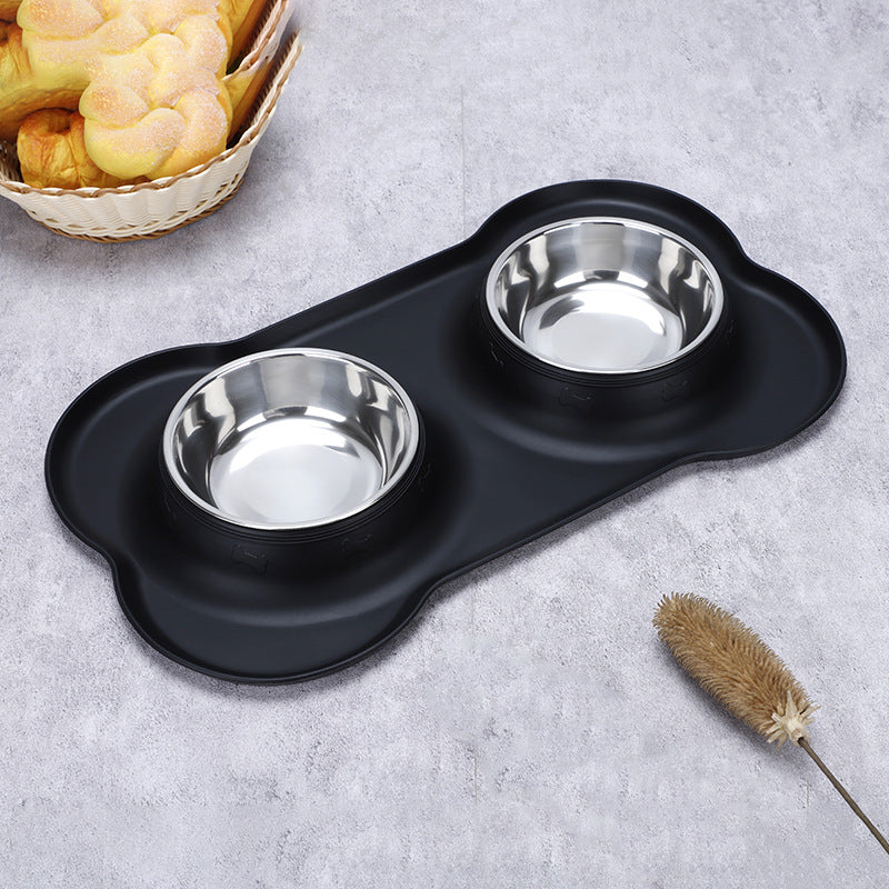 Silicone Pet Bowl Roll Edge Anti Spill Portable And Foldable