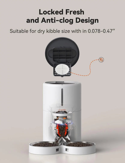 Automatic Cat Feeder For 2 Cats Dogs Timed Dispenser 🐱